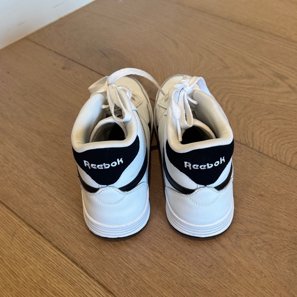 Reebok womens White and Black Mid-Top Sneakers - Picture 4 of 6